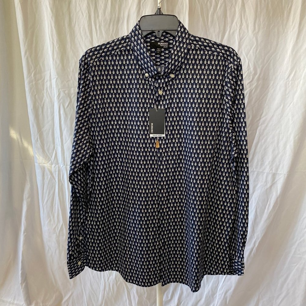 Murano: Navy Liquid Luxury flim fit. Pinaple